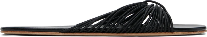 The Row Black Sara Slide Sandals