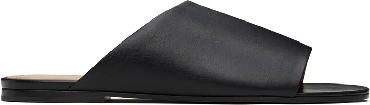 The Row Black Signum Slipper Sandals