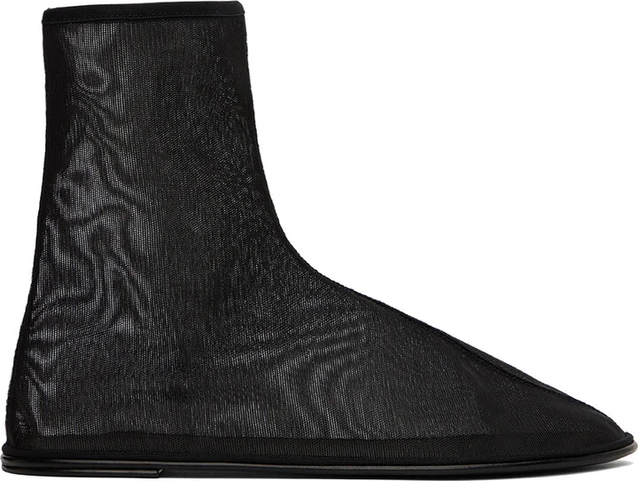 The Row Black Sock Boots
