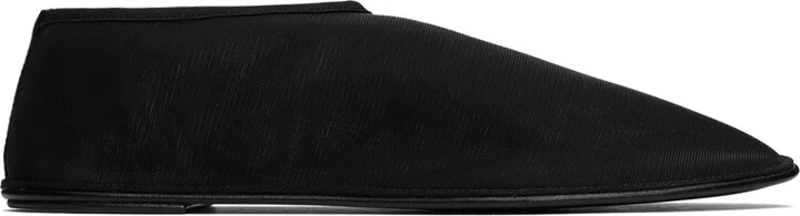 The Row Black Sock Slippers