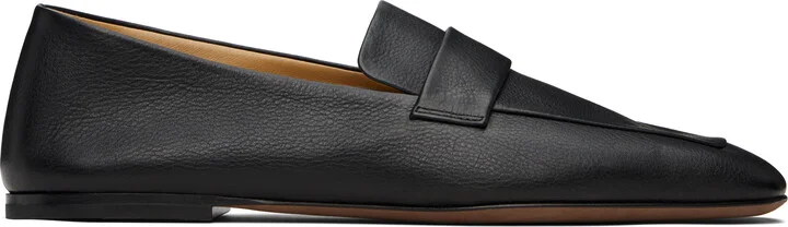 The Row Black Square Loafers