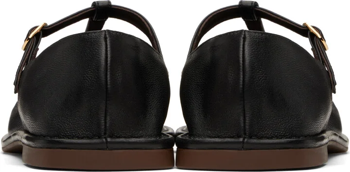 The Row Black Square T-Strap Ballerina Flats - Image 2