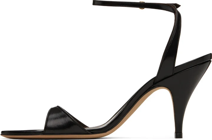 The Row Black Vika Ankle Strap Heeled Sandals - Image 3