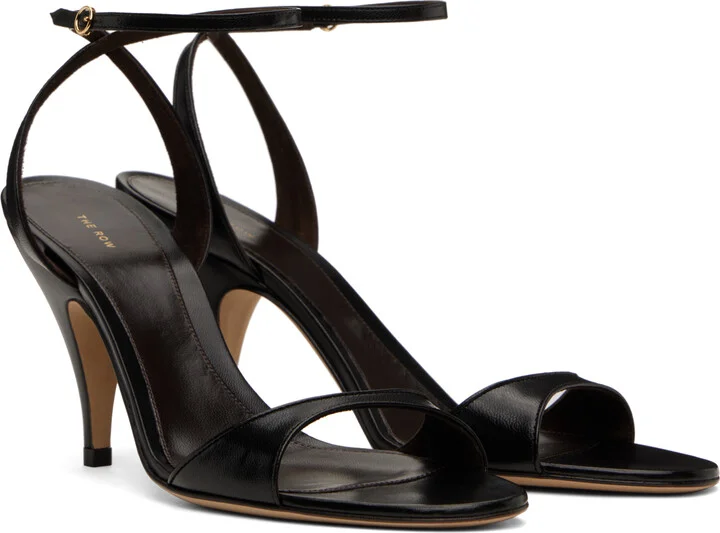 The Row Black Vika Ankle Strap Heeled Sandals - Image 4