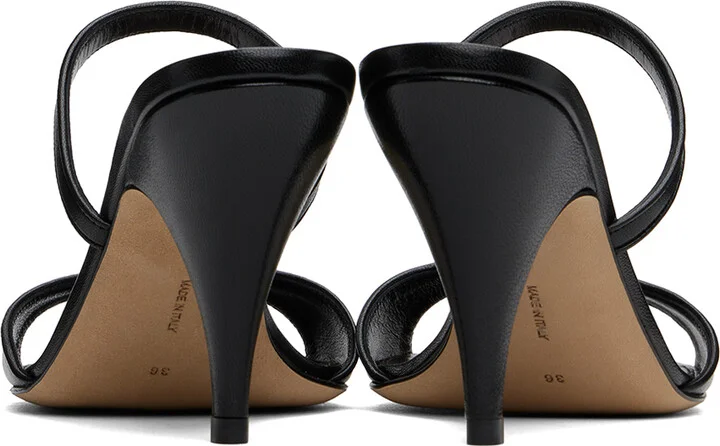 The Row Black Vika Heeled Sandals - Image 2