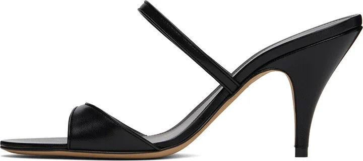 The Row Black Vika Heeled Sandals - Image 3