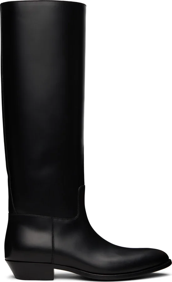The Row Black Western Tall Boots