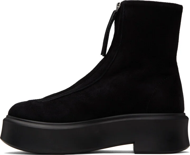 The Row Black Zipped I Boots - Image 3