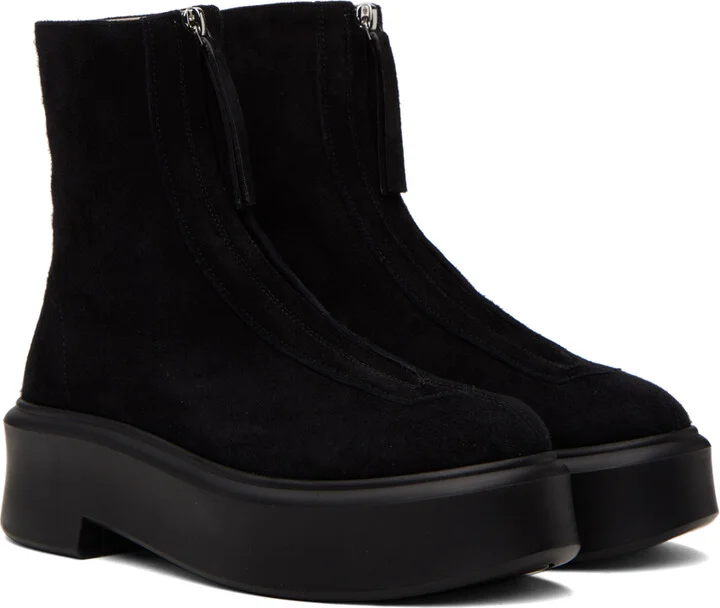 The Row Black Zipped I Boots - Image 4