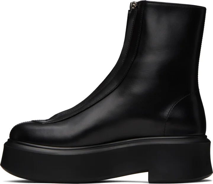 The Row Black Zipped I Boots - Image 3