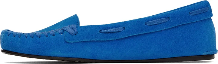 The Row Blue Mabel Moc Loafers - Image 3