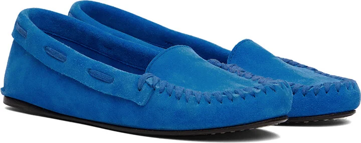 The Row Blue Mabel Moc Loafers - Image 4