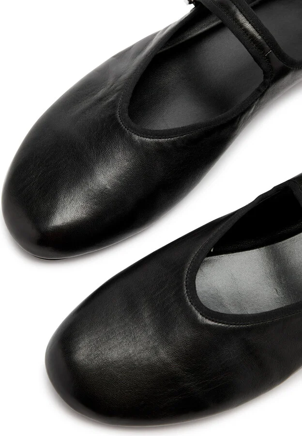 The Row Boheme Leather Mary Jane Flats - Image 3