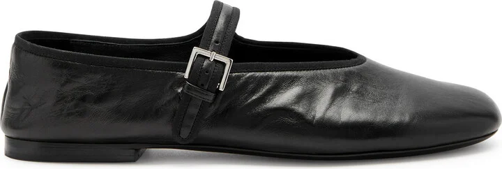 The Row Boheme Leather Mary Jane Flats