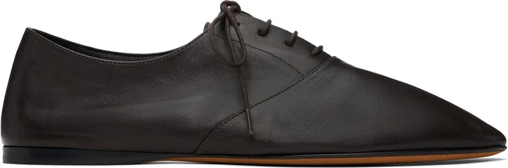 The Row Brown Awar Lace-Up Oxfords