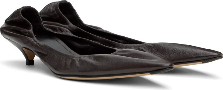 The Row Brown Liisa Kitten Heels - Image 4
