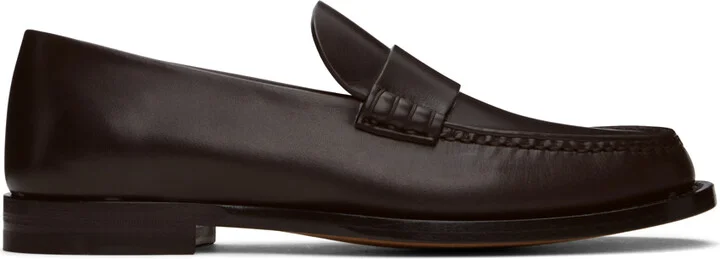 The Row Brown Novus Loafers