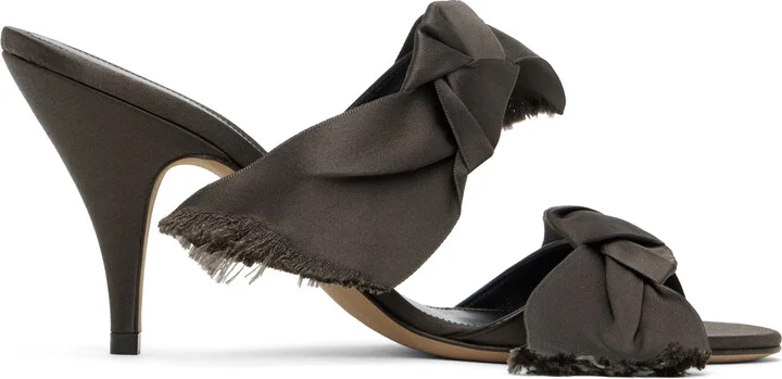 The Row Brown Vika Knot Heeled Sandals