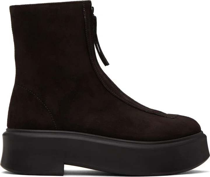 The Row Brown Zipped I Boots