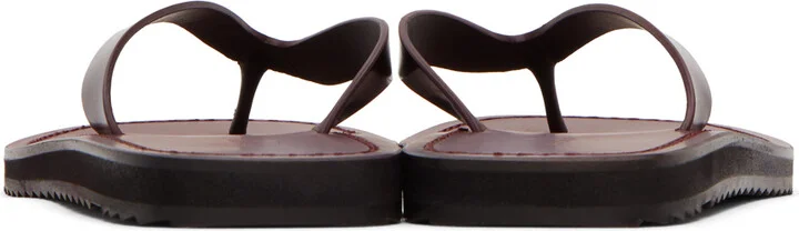 The Row Burgundy City Sandals - Image 2