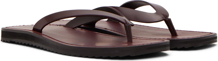The Row Burgundy City Sandals - Image 4