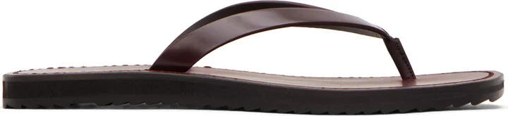 The Row Burgundy City Sandals