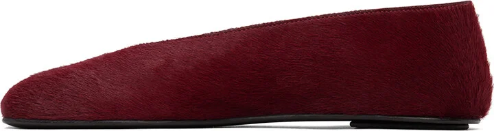 The Row Burgundy Eva Two Ballerina Flats - Image 3