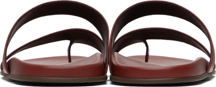 The Row Burgundy Hugh Sandals - Image 2