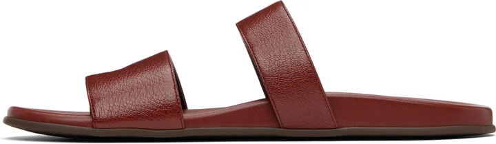The Row Burgundy Hugh Sandals - Image 3
