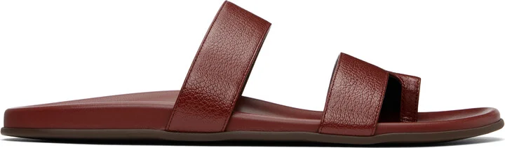 The Row Burgundy Hugh Sandals