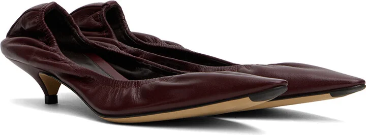 The Row Burgundy Liisa Heels - Image 4