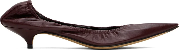 The Row Burgundy Liisa Heels