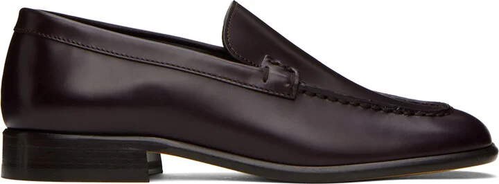 The Row Burgundy Mensy Loafers