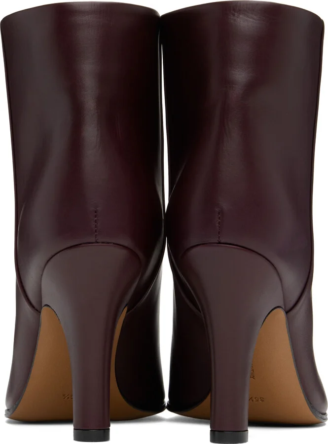 The Row Burgundy Prudens Boots - Image 2