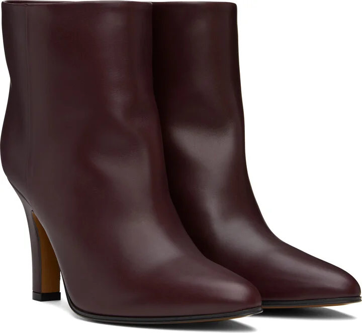 The Row Burgundy Prudens Boots - Image 4