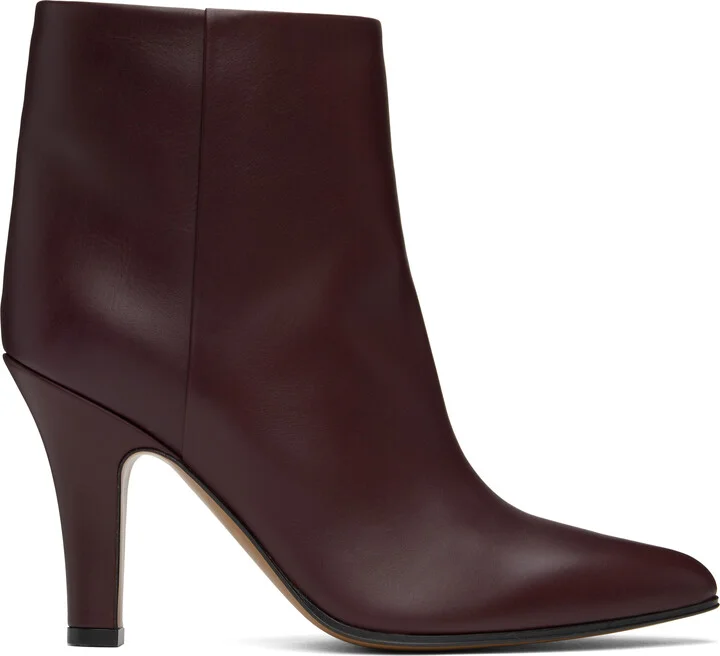 The Row Burgundy Prudens Boots