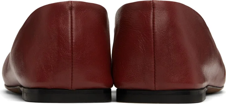 The Row Burgundy Square Ballerina Flats - Image 2