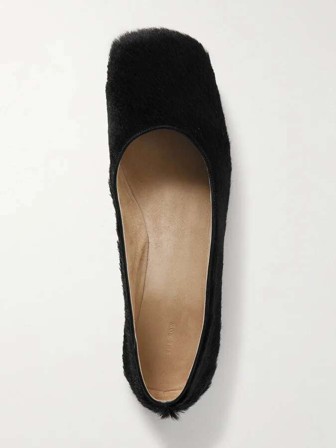 The Row - Calf Hair Ballet Flats - Black - Image 5