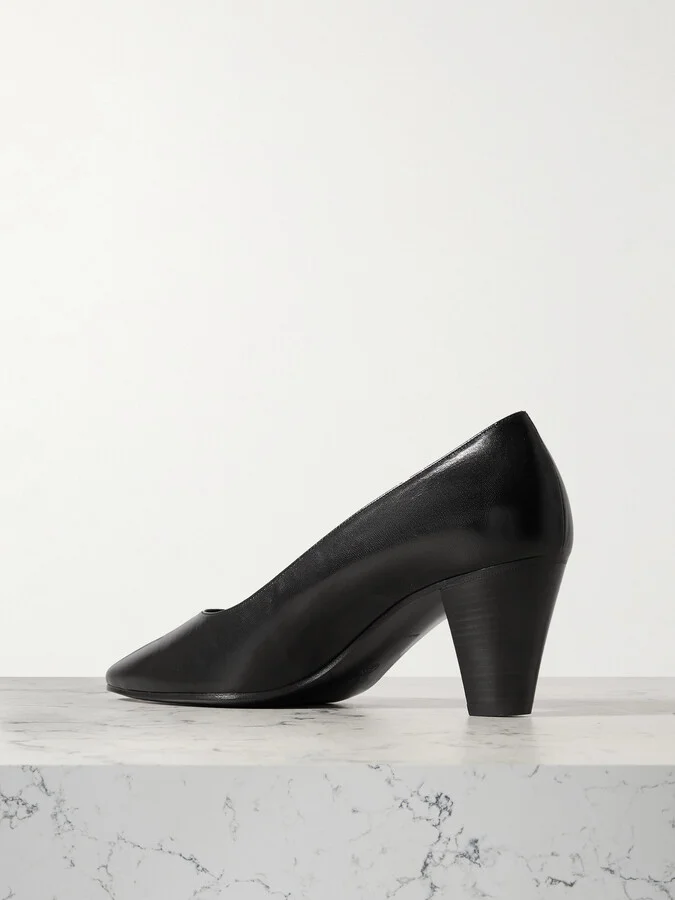 The Row - Charlotte Leather Pumps - Black - Image 3