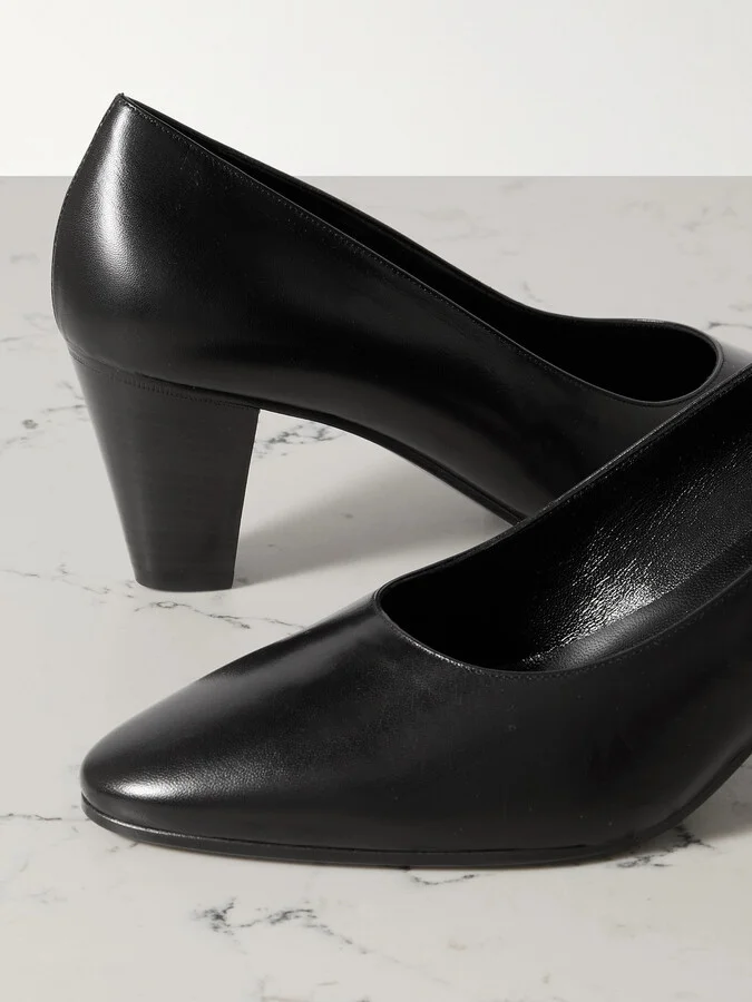 The Row - Charlotte Leather Pumps - Black - Image 4