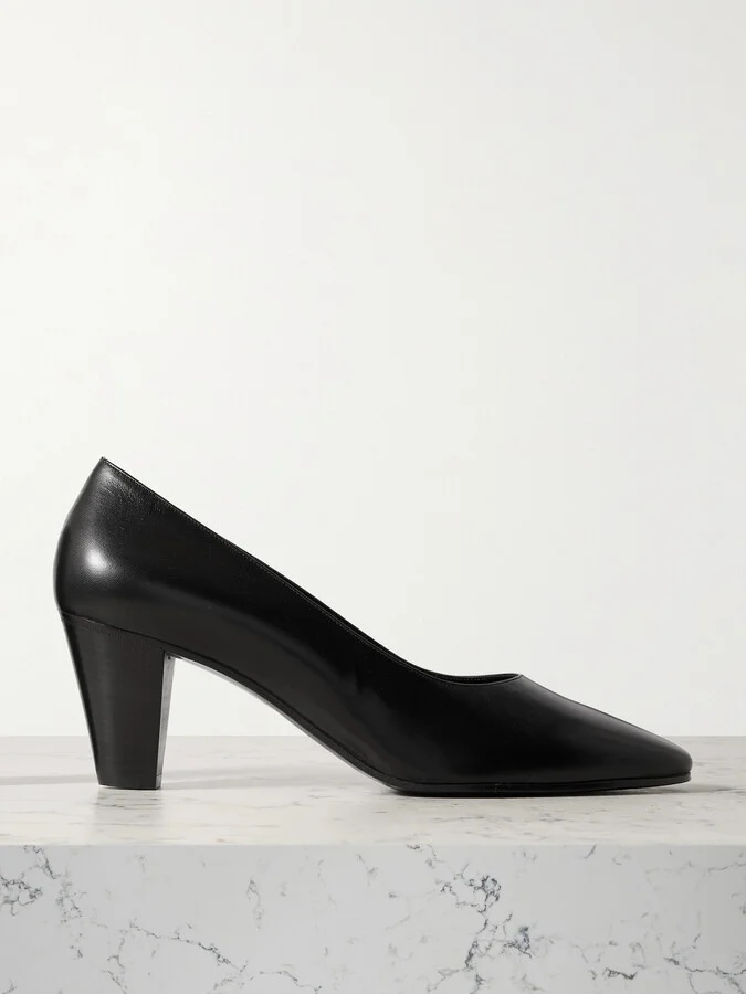 The Row - Charlotte Leather Pumps - Black