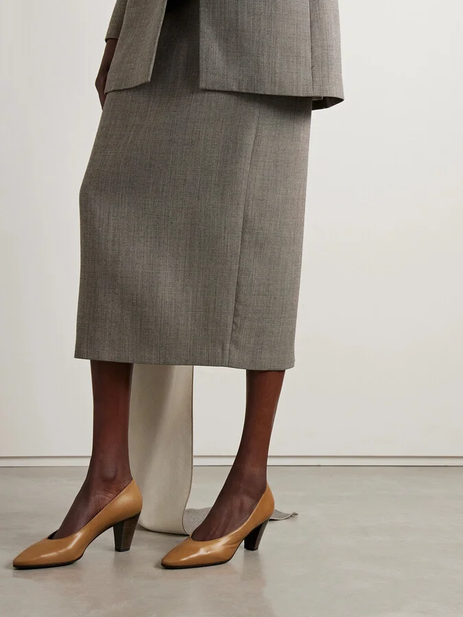 The Row - Charlotte Leather Pumps - Brown - Image 2