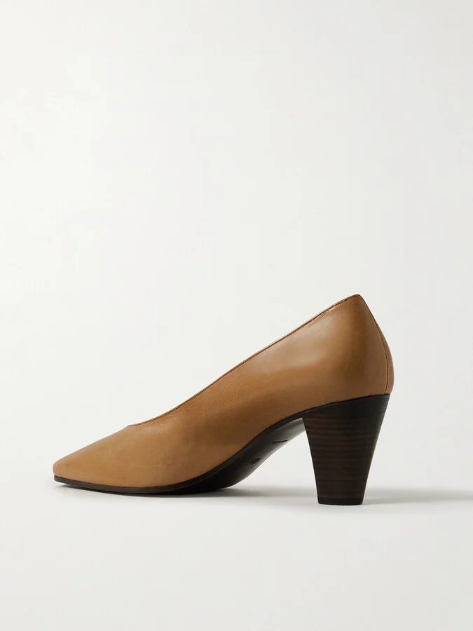 The Row - Charlotte Leather Pumps - Brown - Image 3
