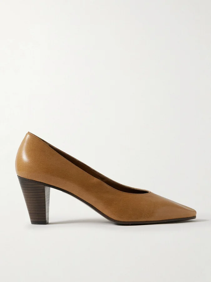 The Row - Charlotte Leather Pumps - Brown