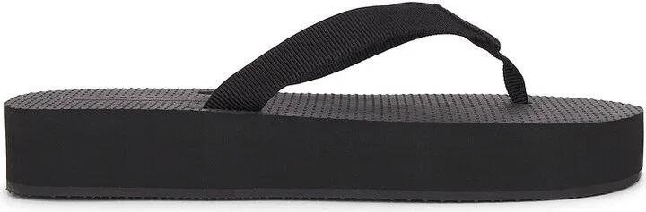 The Row Dune Flatform Sandal in Black