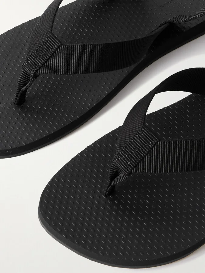 The Row - Dune Knot Cotton-blend Grosgrain Sandals - Gray - Image 4