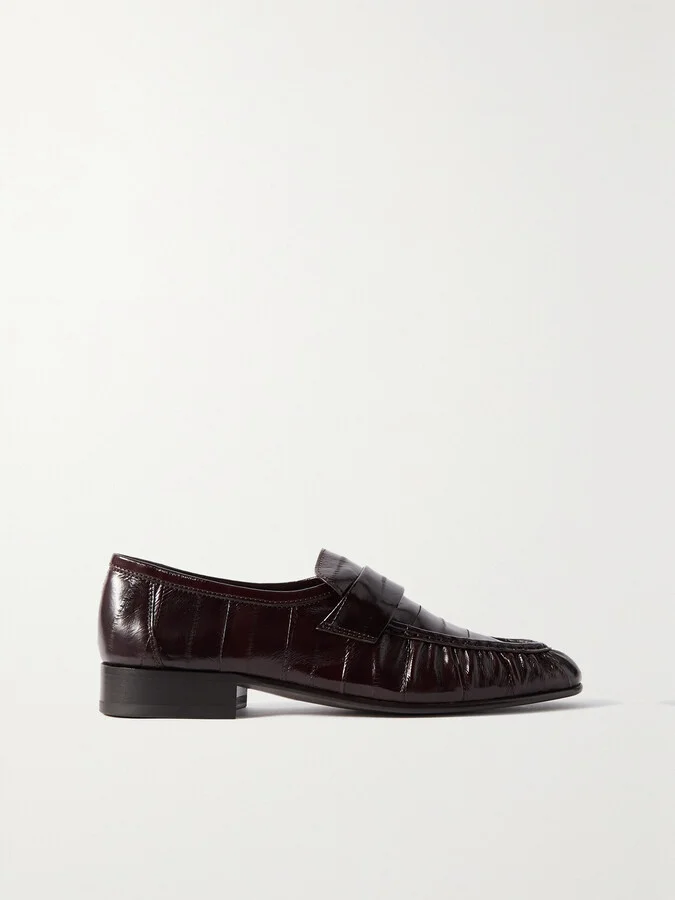 The Row - Eel Loafers - Brown