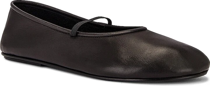 The Row Elastic Ballet Flats in Black - Image 2