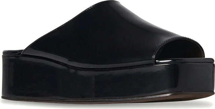 The Row Emi Flatform Sandal in Black - Image 2