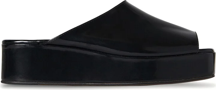 The Row Emi Flatform Sandal in Black
